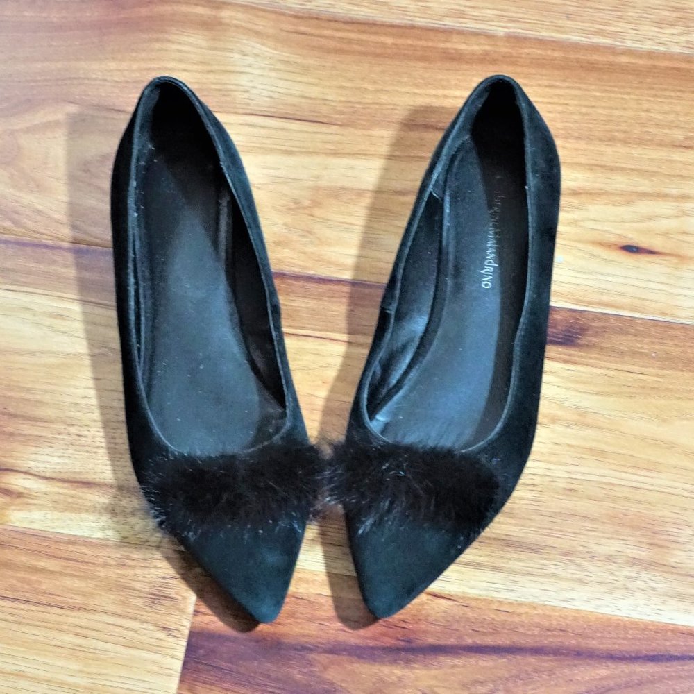 Catherine Malandrino  Genuine Rabbit Fur Flat shoe